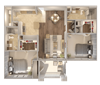 Vista at Park Row B6A Floor Plan Vista at Park Row B6A Floor Plan